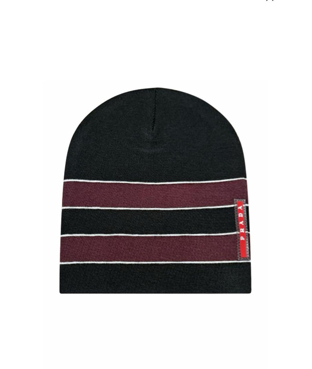 PRADA Черная шапка, фото 1