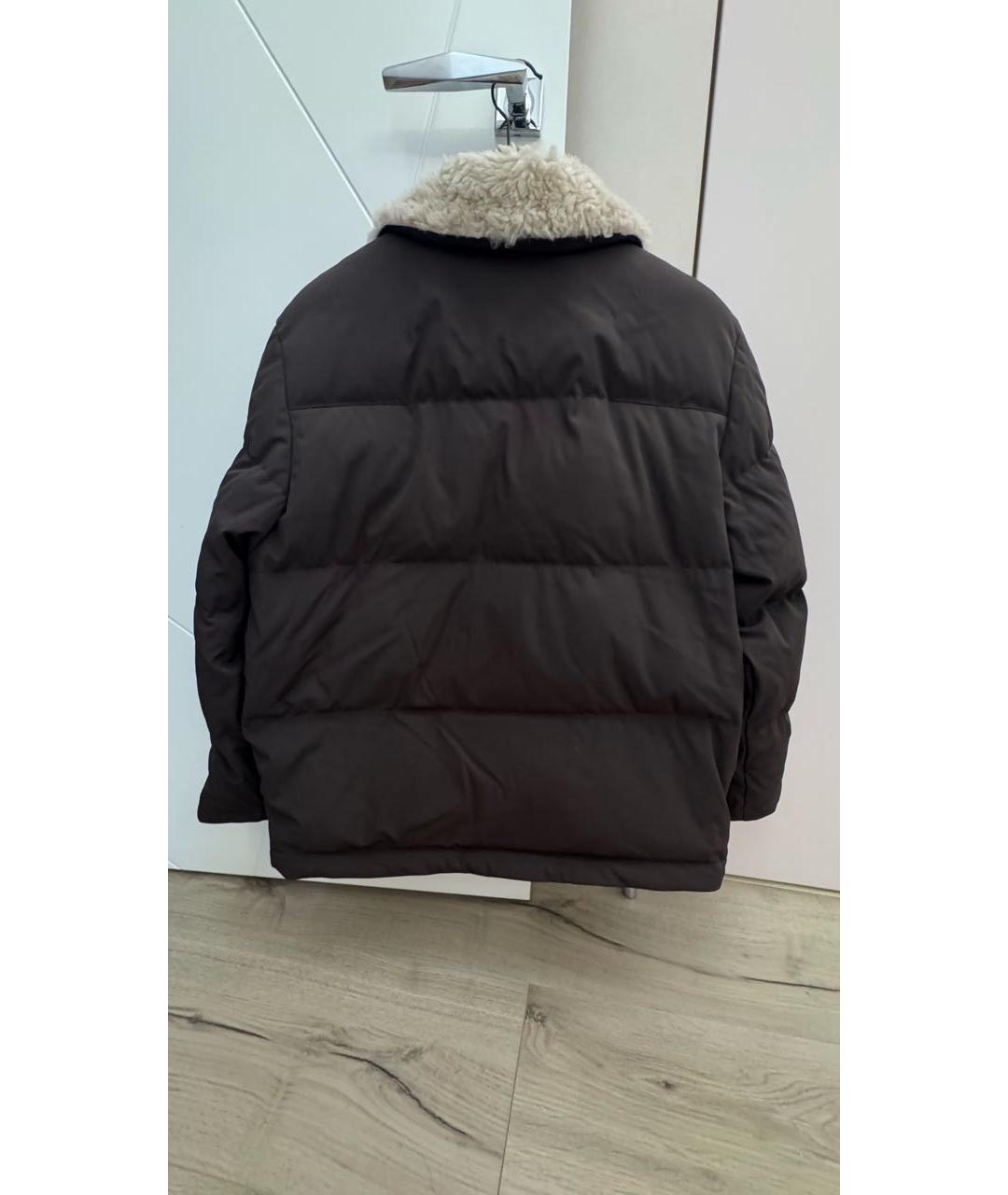 12 STOREEZ Коричневый полиамидовый пуховик, фото 2