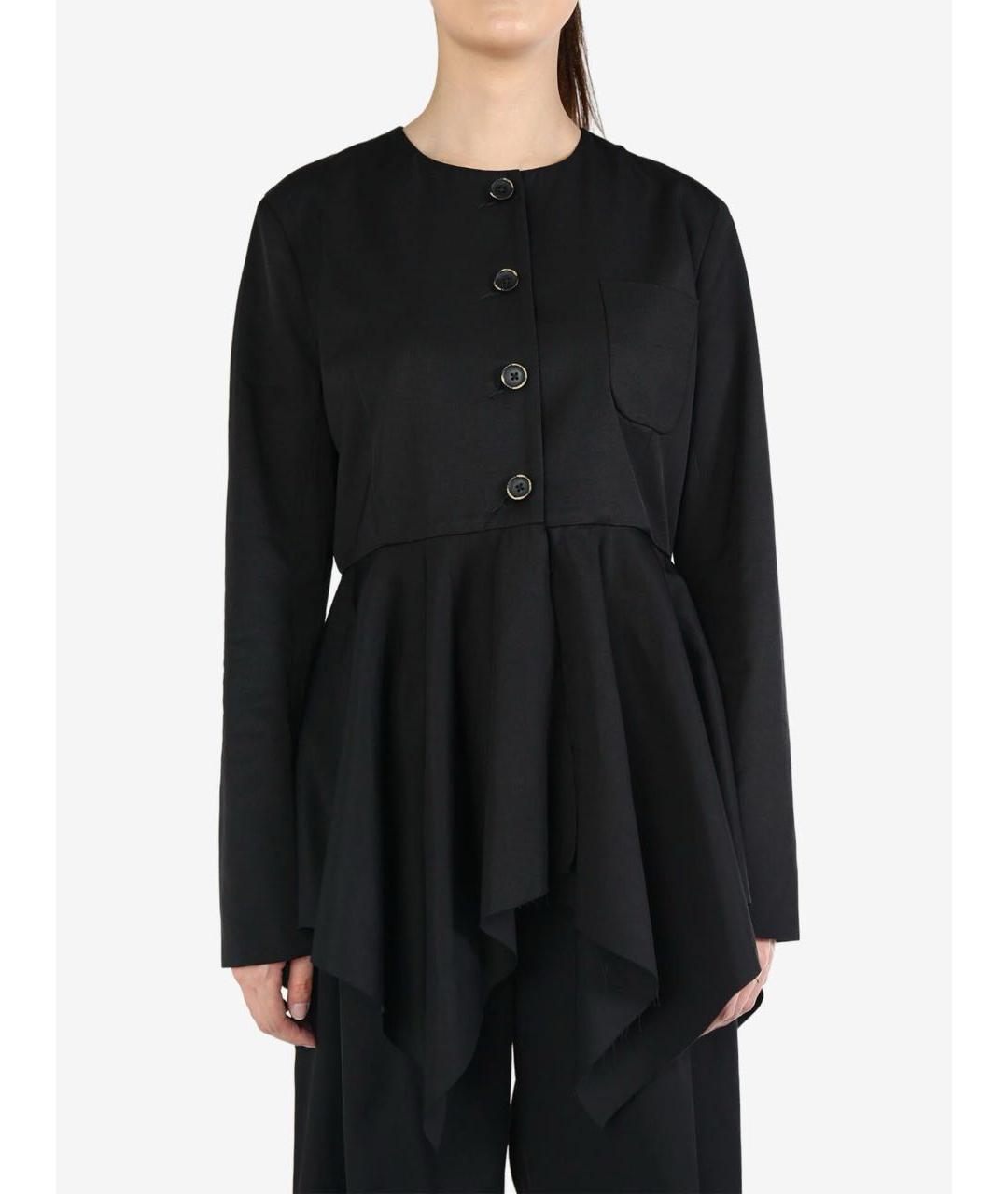 UMA WANG Черный вискозный жакет/пиджак, фото 3