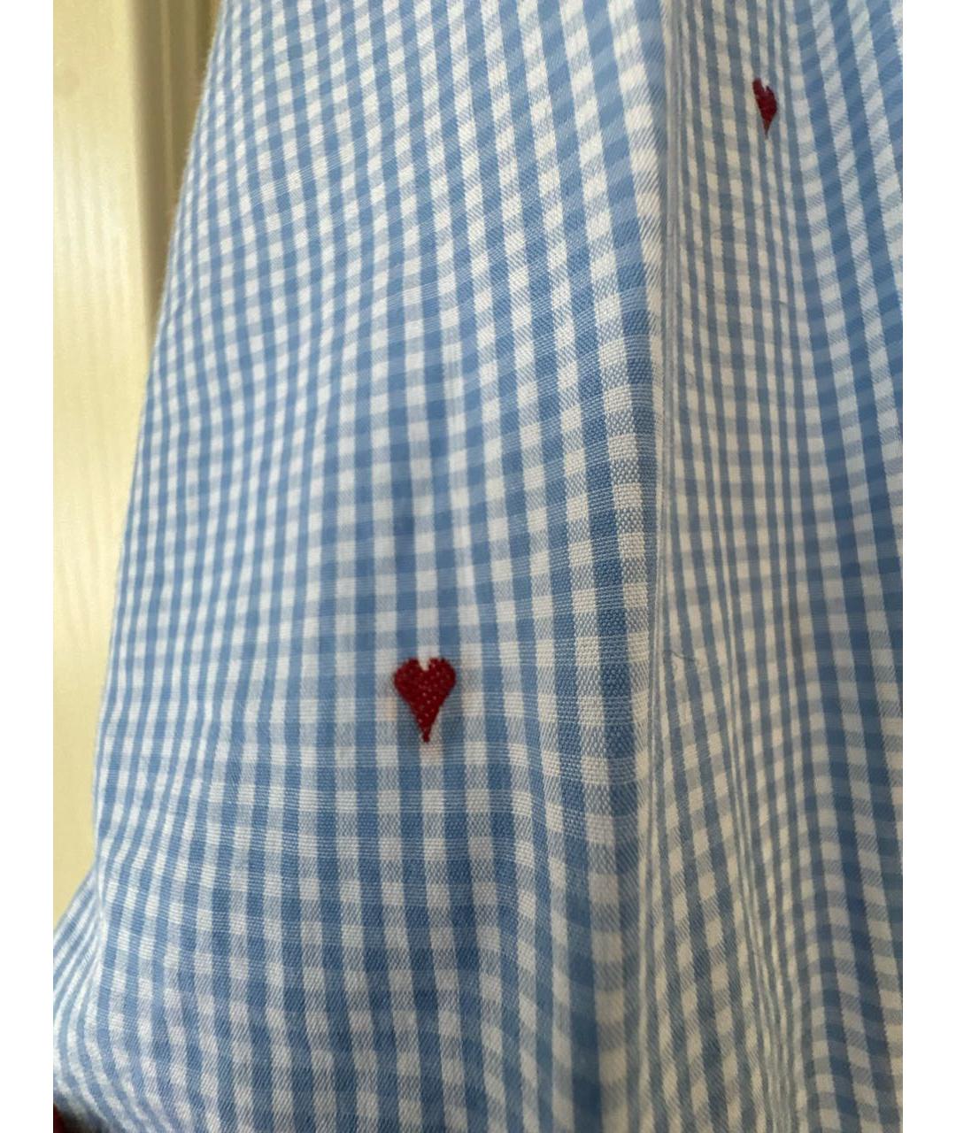 GUCCI Голубая хлопковая рубашка, фото 5
