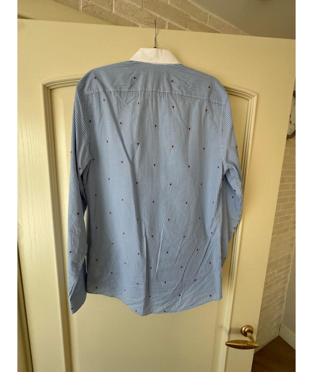 GUCCI Голубая хлопковая рубашка, фото 2
