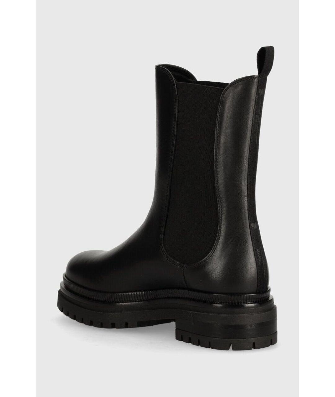 WEEKEND MAX MARA Черные кожаные ботинки, фото 2