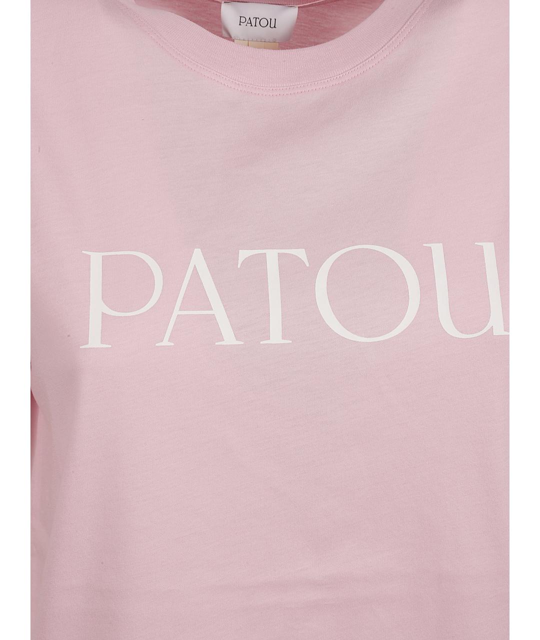 PATOU Розовая хлопковая футболка, фото 2