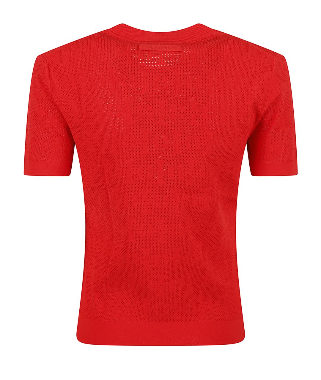 TORY BURCH Красная вискозная футболка, фото 3