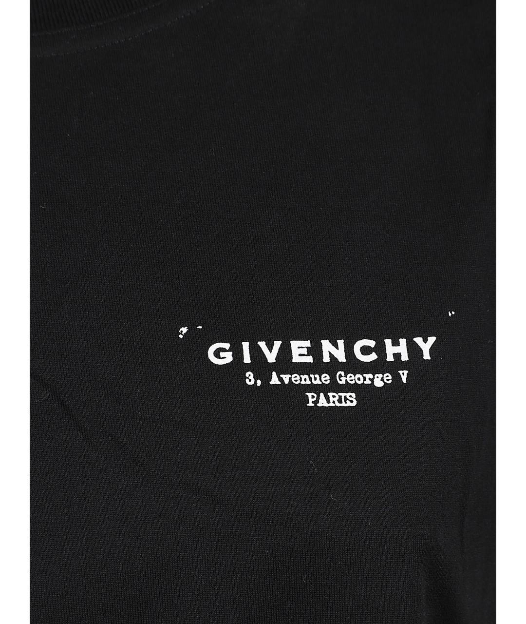 GIVENCHY Черная хлопковая футболка, фото 2
