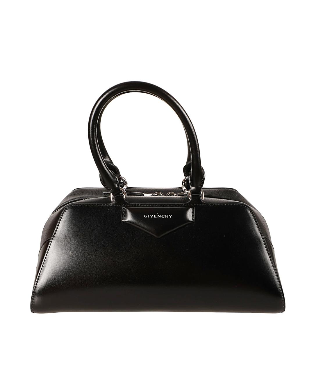 GIVENCHY Черная кожаная сумка с короткими ручками, фото 1