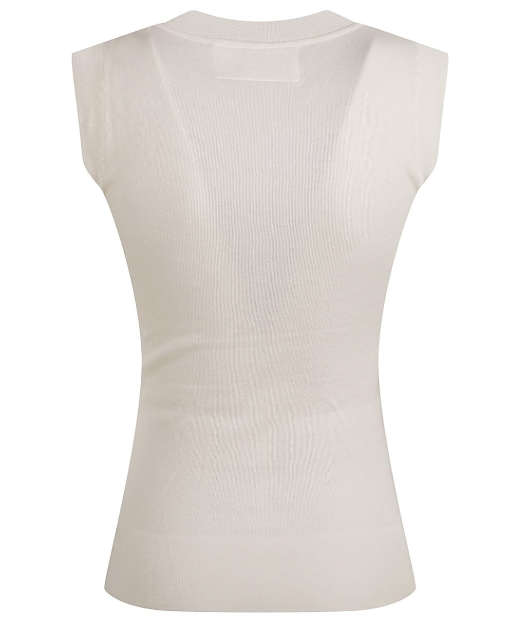 ERMANNO SCERVINO Белая хлопковая майка, фото 3