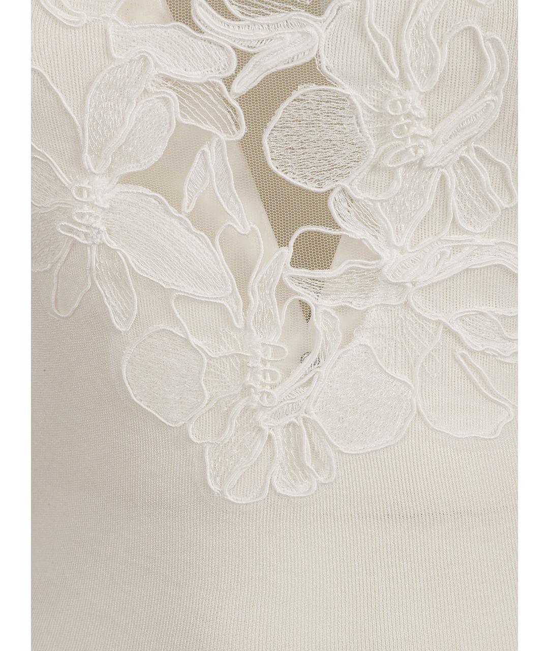 ERMANNO SCERVINO Белая хлопковая майка, фото 2