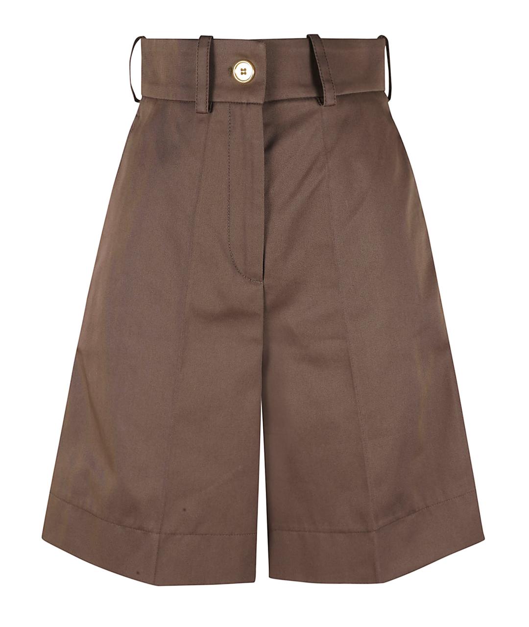 PATOU Коричневые хлопковые шорты, фото 1
