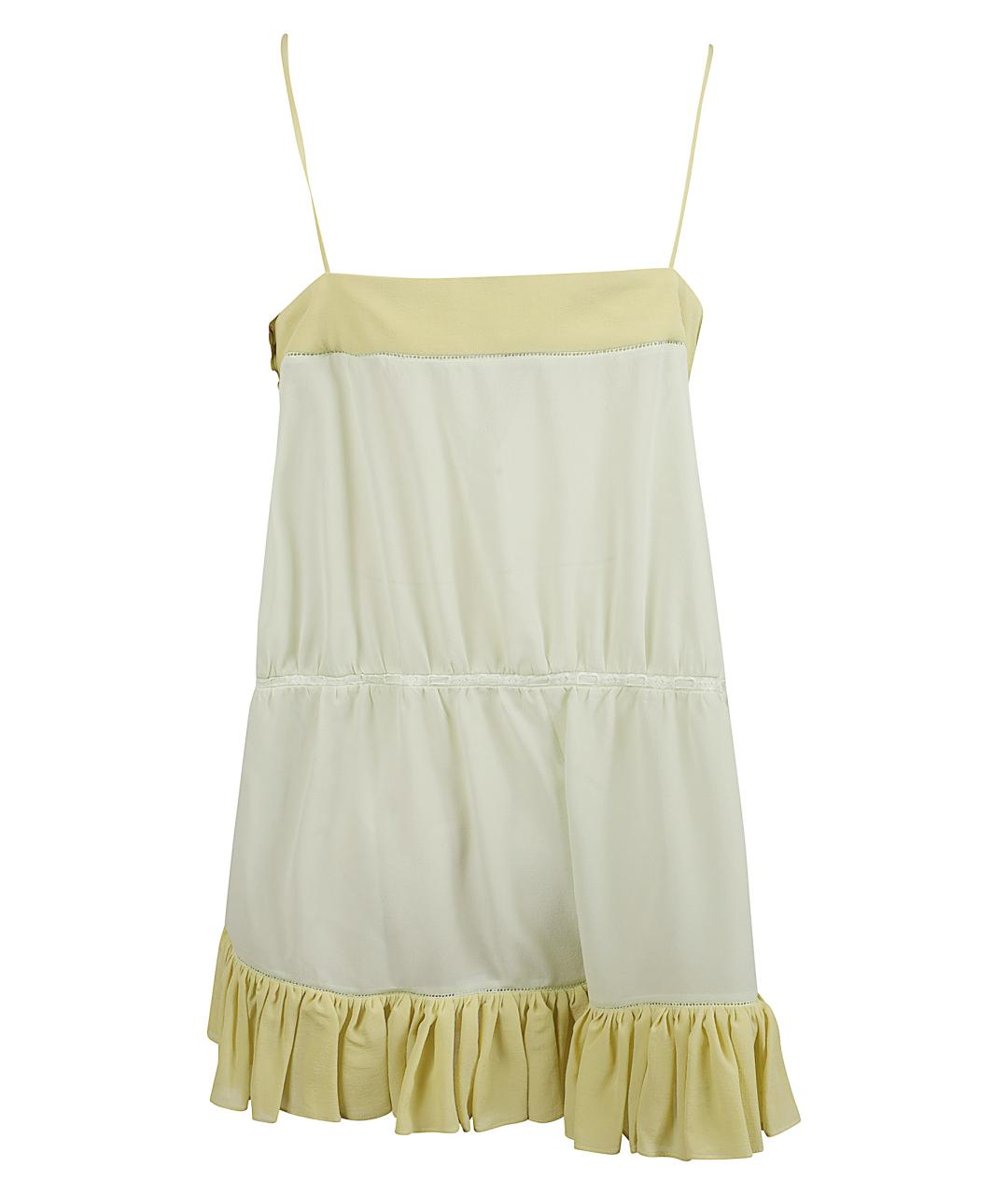 CHLOE Зеленые шелковое повседневное платье, фото 3