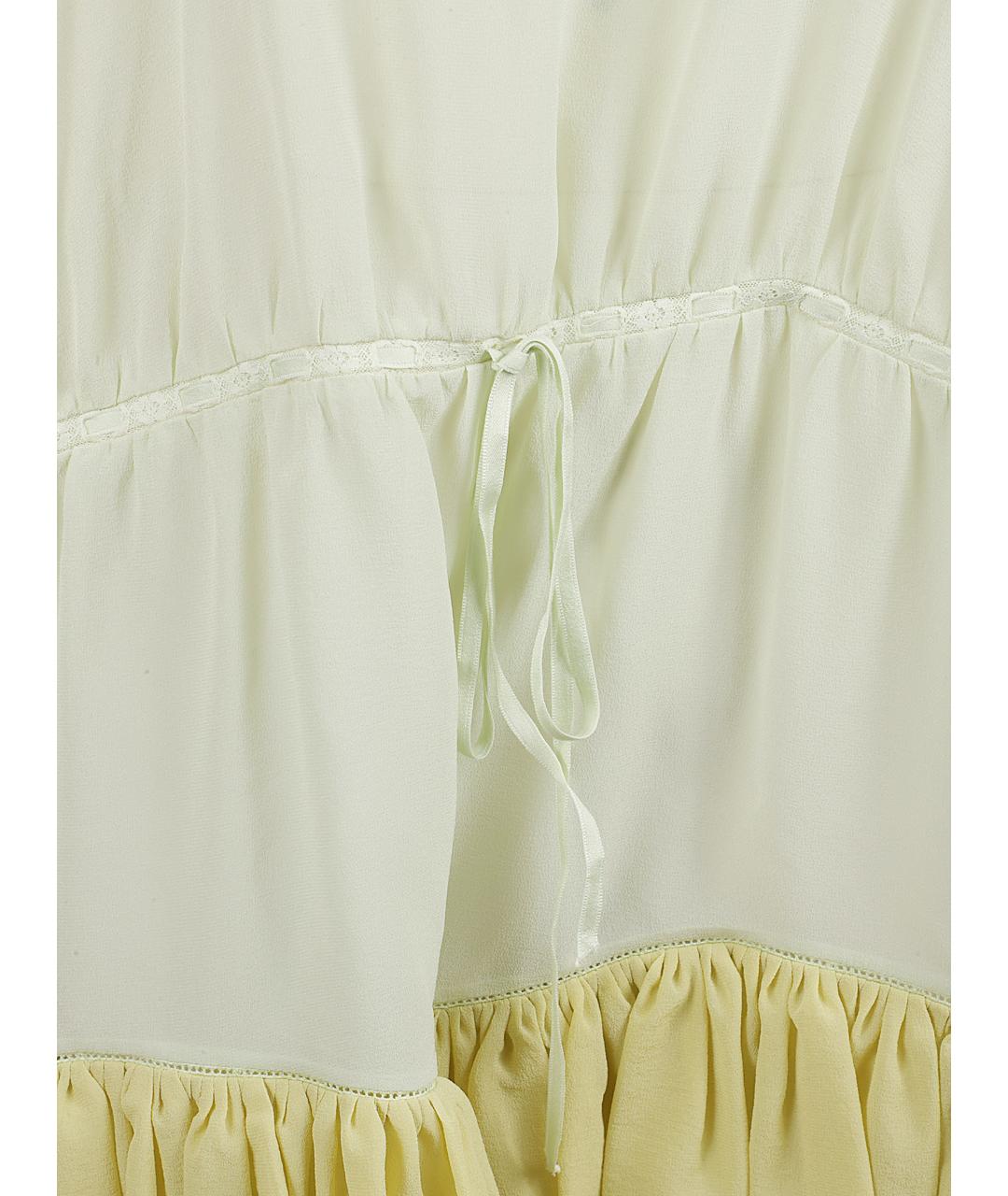 CHLOE Зеленые шелковое повседневное платье, фото 2