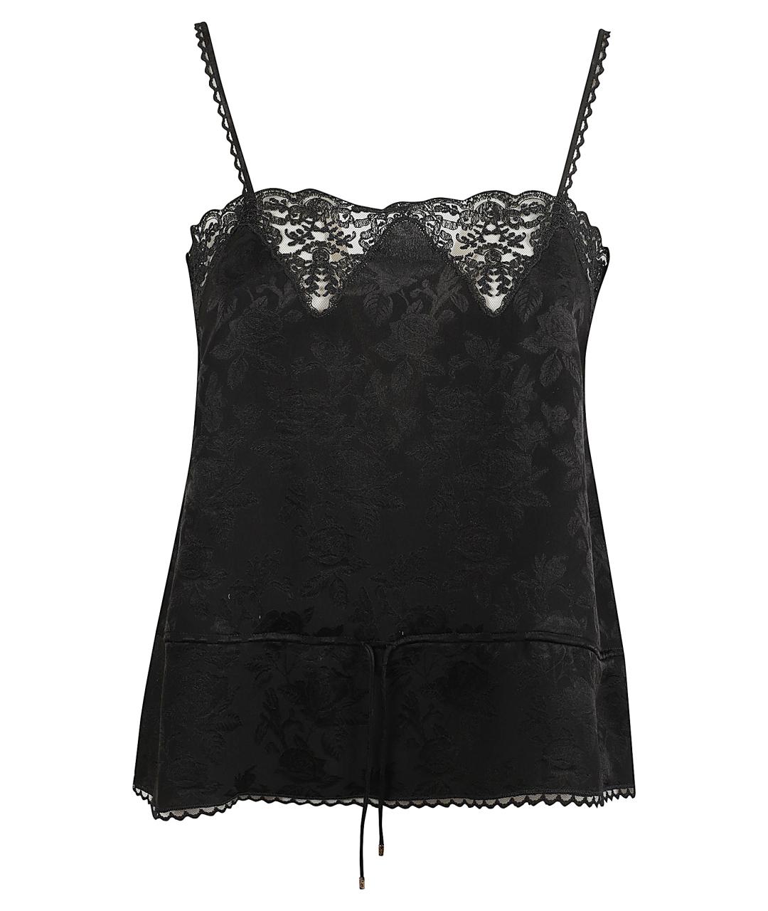 CHLOE Черная шелковая майка, фото 1