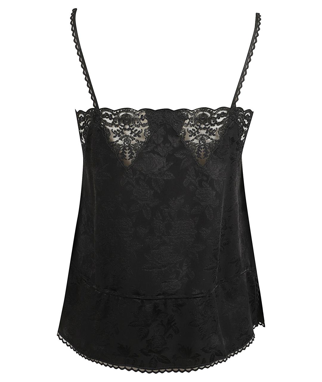 CHLOE Черная шелковая майка, фото 3