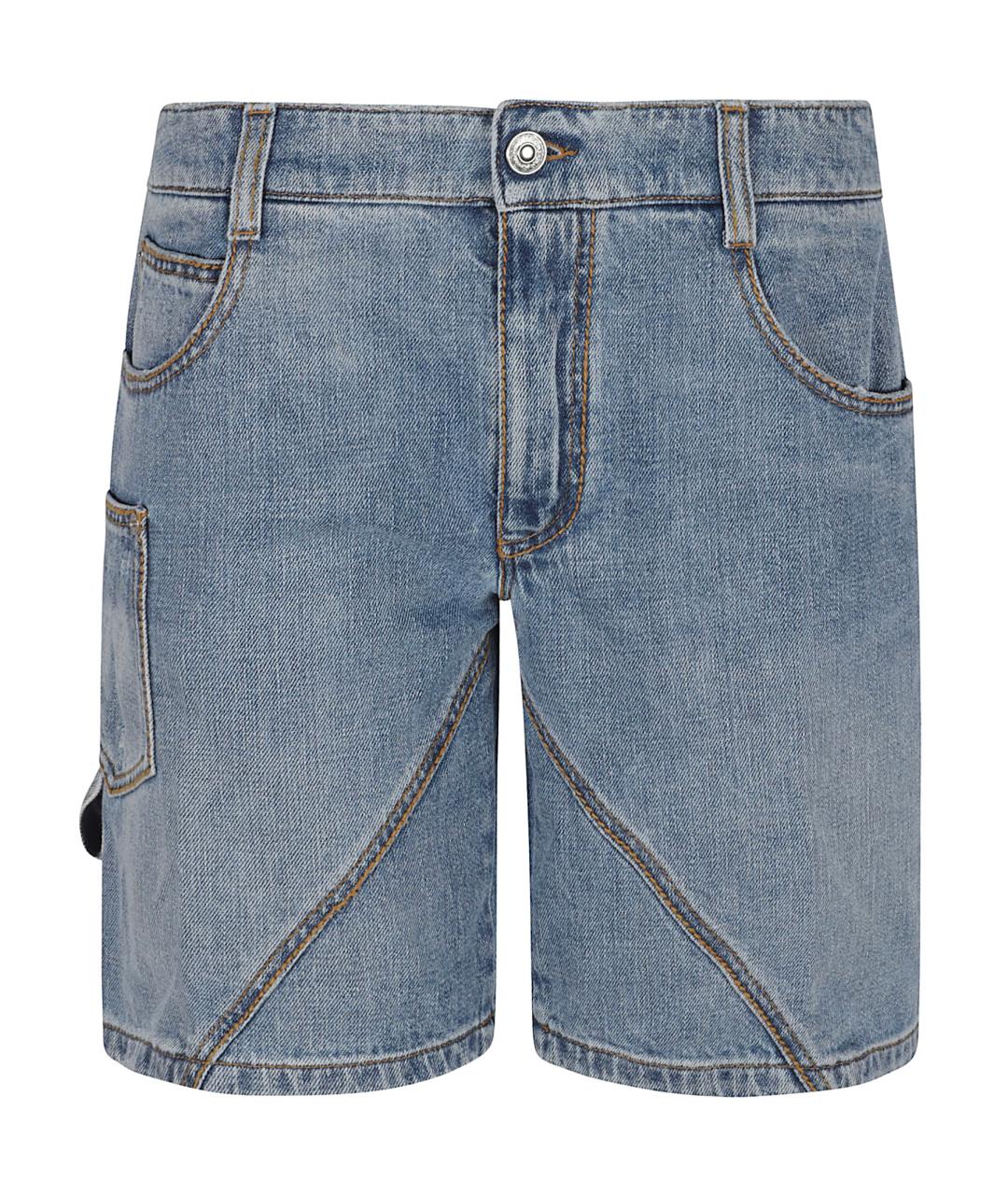 ERMANNO SCERVINO Синие хлопковые шорты, фото 1