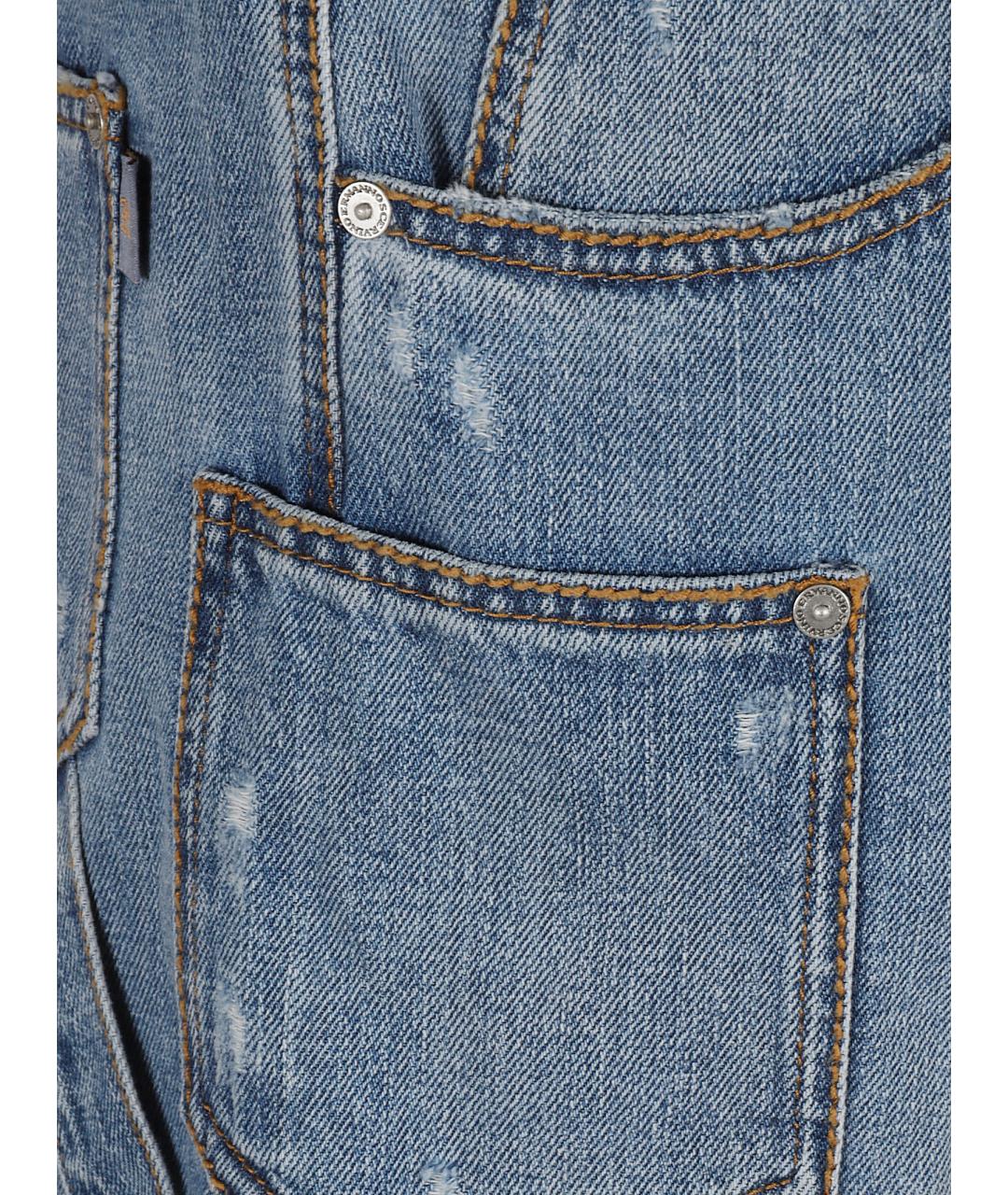 ERMANNO SCERVINO Синие хлопковые шорты, фото 2