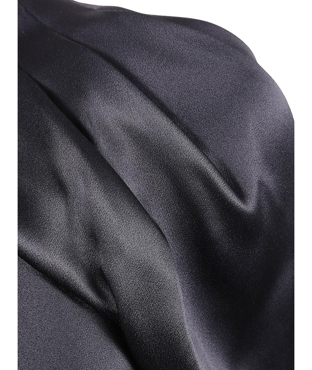 ALBERTA FERRETTI Темно-синее ацетатное вечернее платье, фото 3