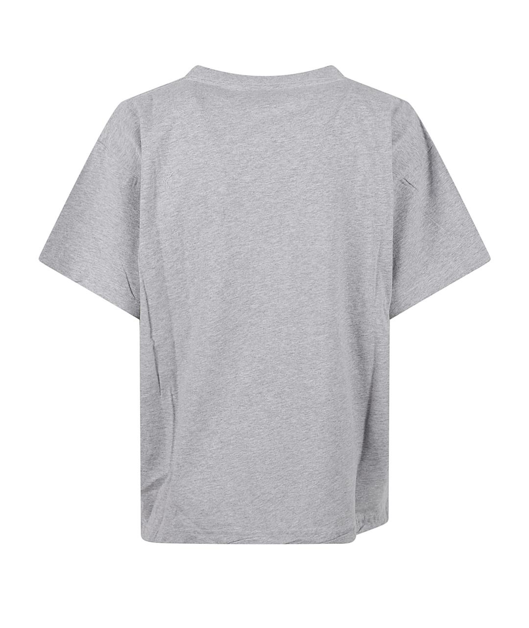 BALENCIAGA Серая хлопковая футболка, фото 3