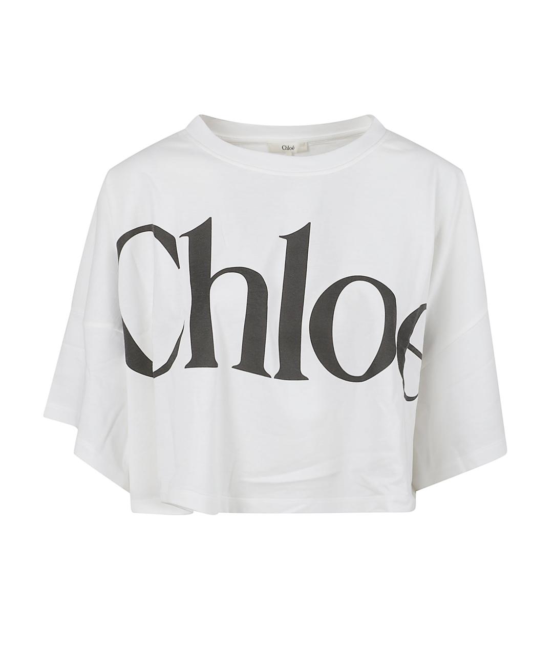 CHLOE Белая хлопковая футболка, фото 1