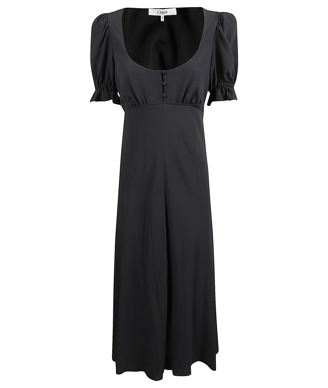 CHLOE Черное шелковое вечернее платье, фото 1