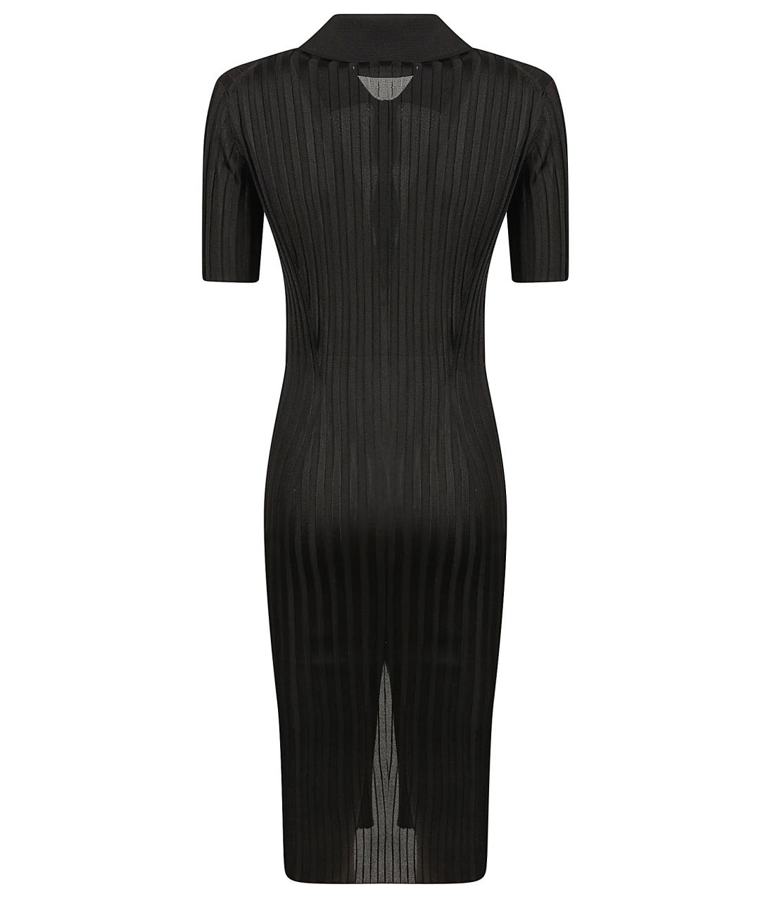 VERSACE Черное вискозное повседневное платье, фото 2