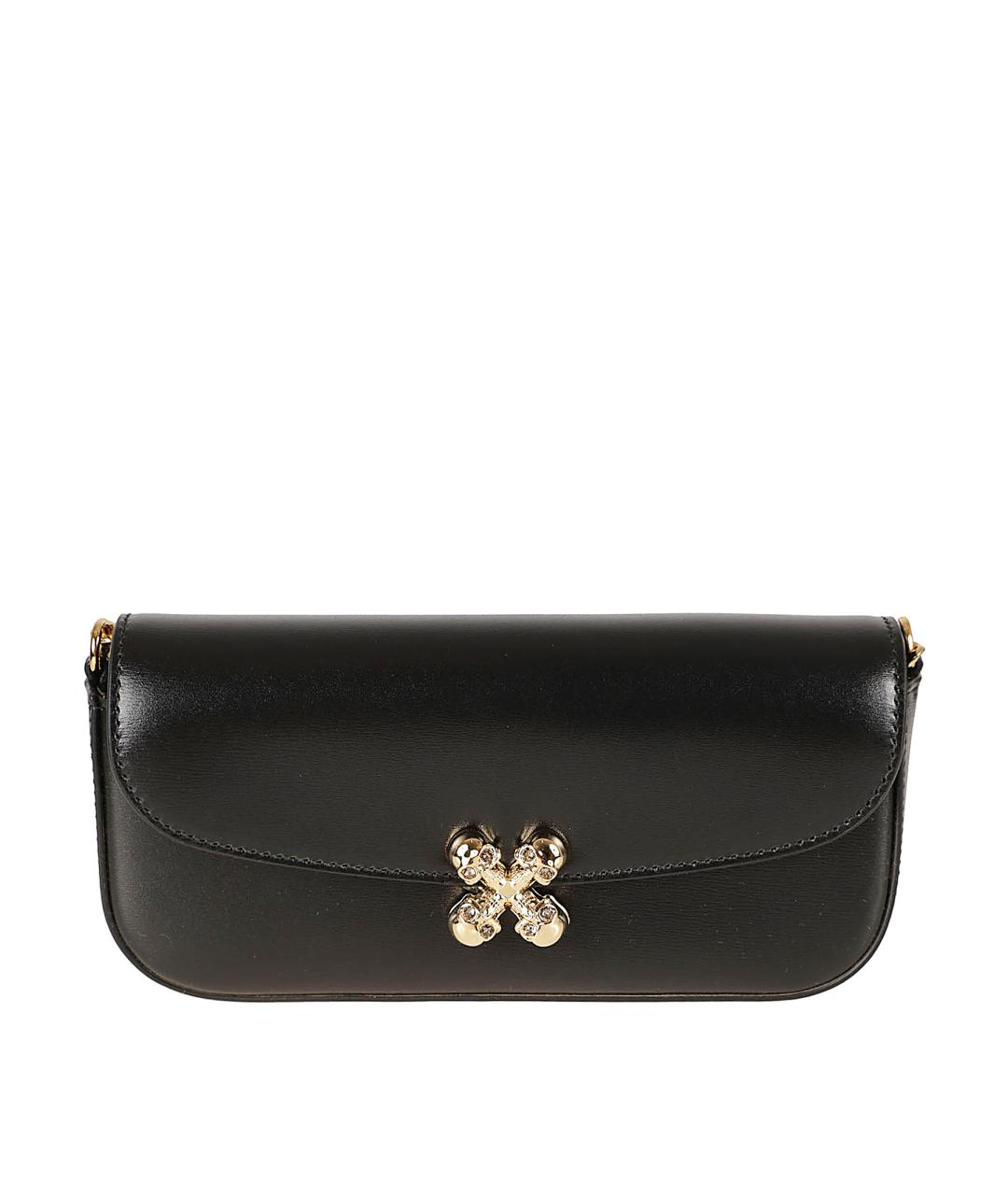 ALEXANDER MCQUEEN Черная кожаная сумка через плечо, фото 1