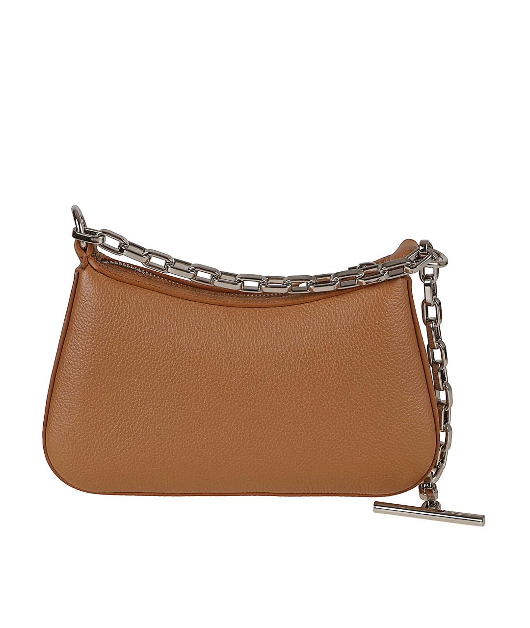 ALEXANDER MCQUEEN Коричневая кожаная сумка через плечо, фото 2