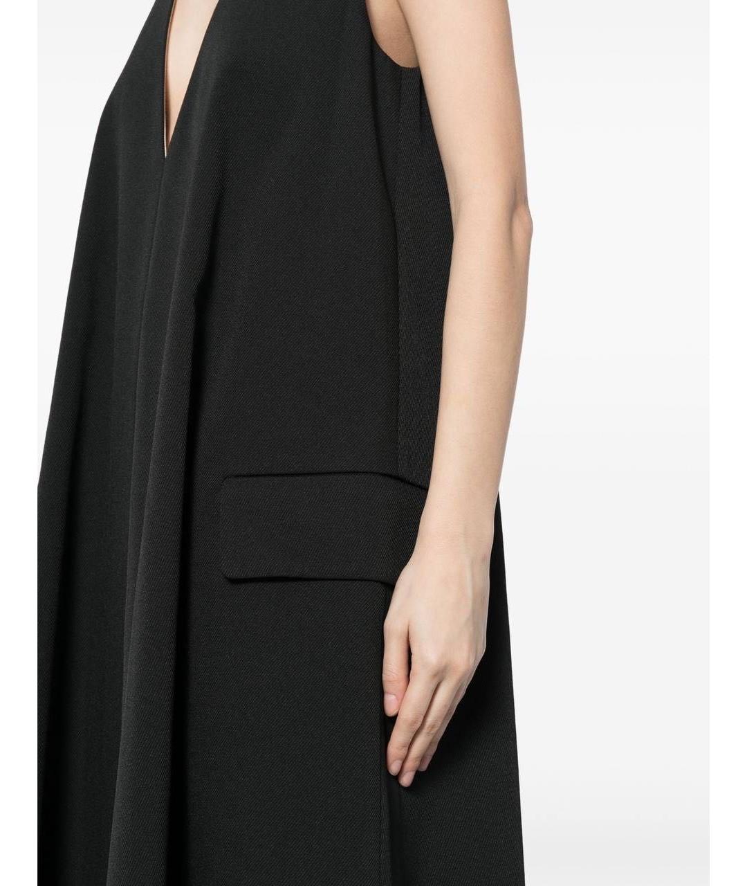 UMA WANG Черное полиэстеровое платье, фото 2