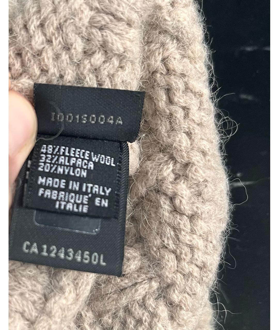 FENDI Бежевая шерстяная шапка, фото 4