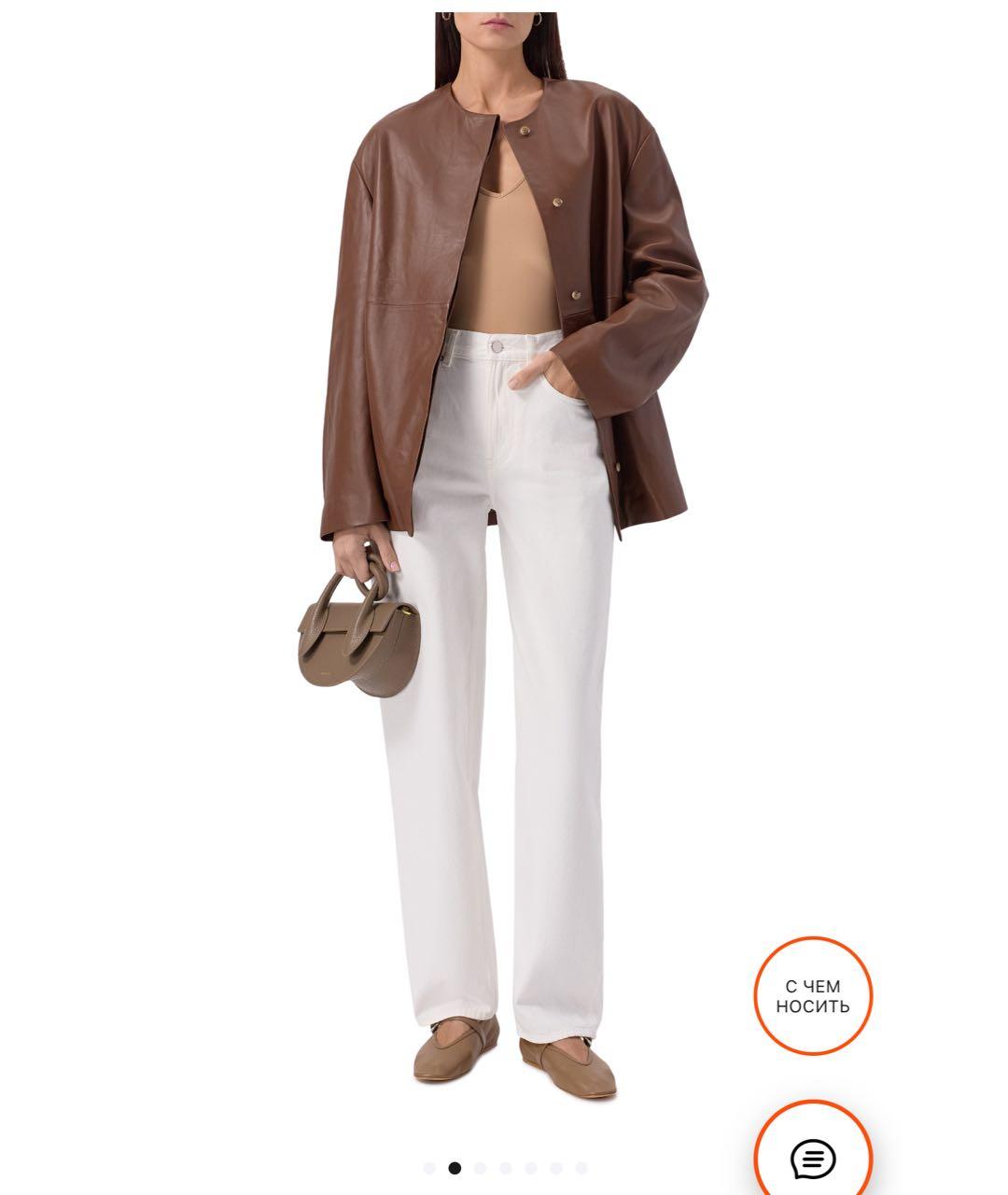 LOULOU DE SAISON Коричневая кожаная куртка, фото 3