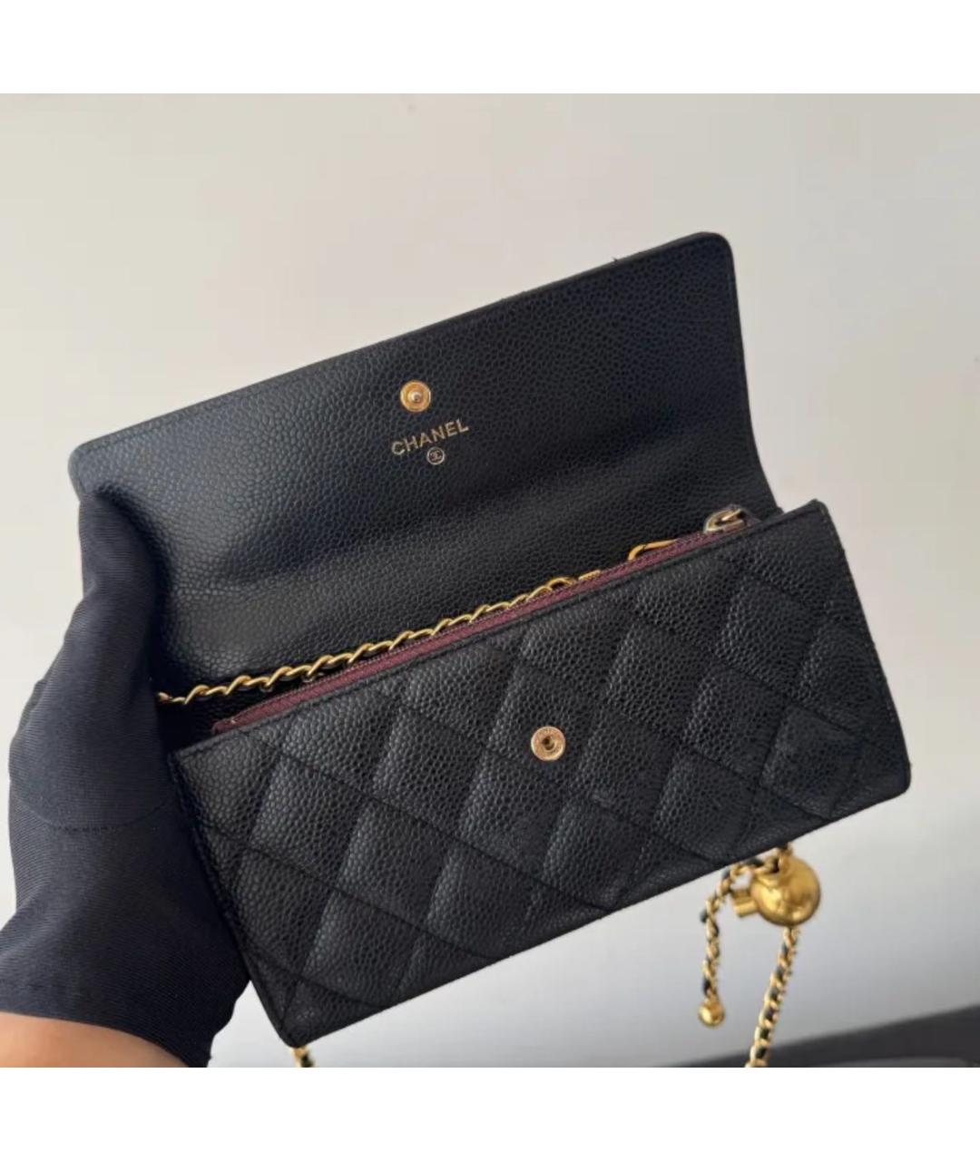 CHANEL Черная кожаная сумка через плечо, фото 5