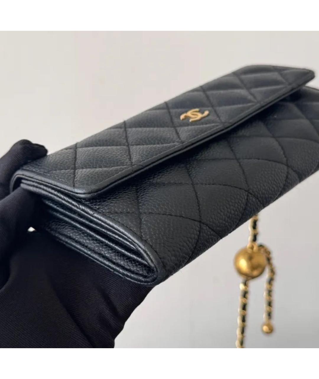 CHANEL Черная кожаная сумка через плечо, фото 3