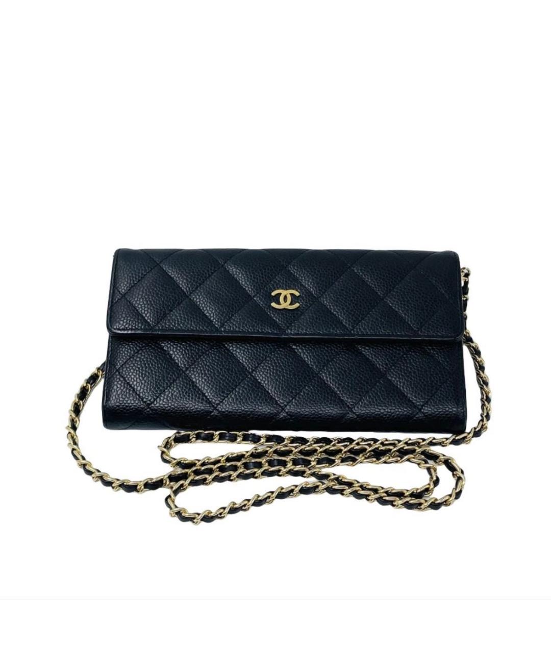 CHANEL Черная кожаная сумка через плечо, фото 8