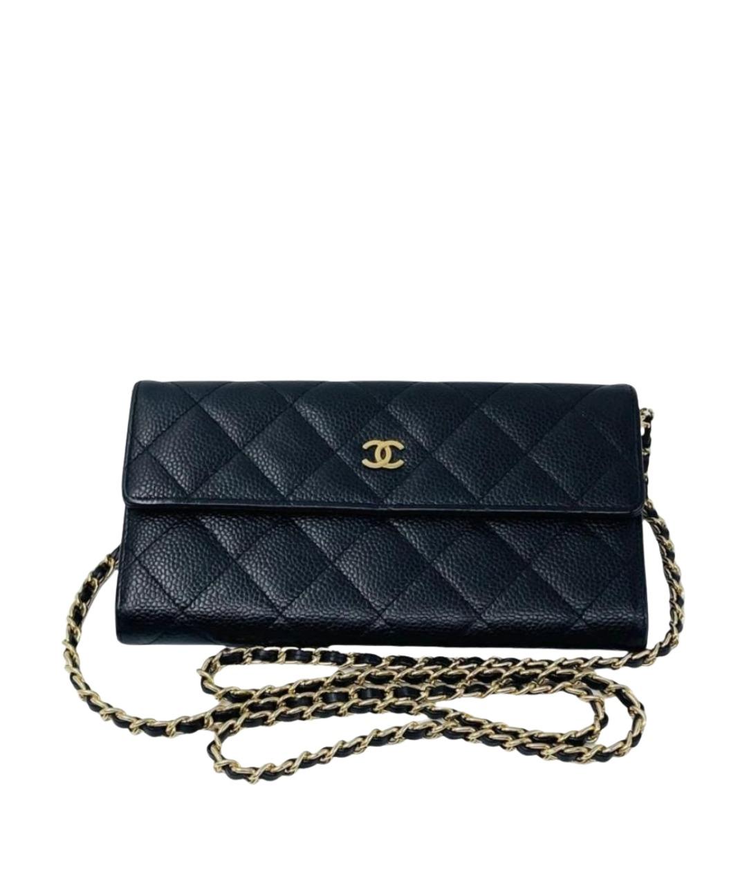 CHANEL Черная кожаная сумка через плечо, фото 1