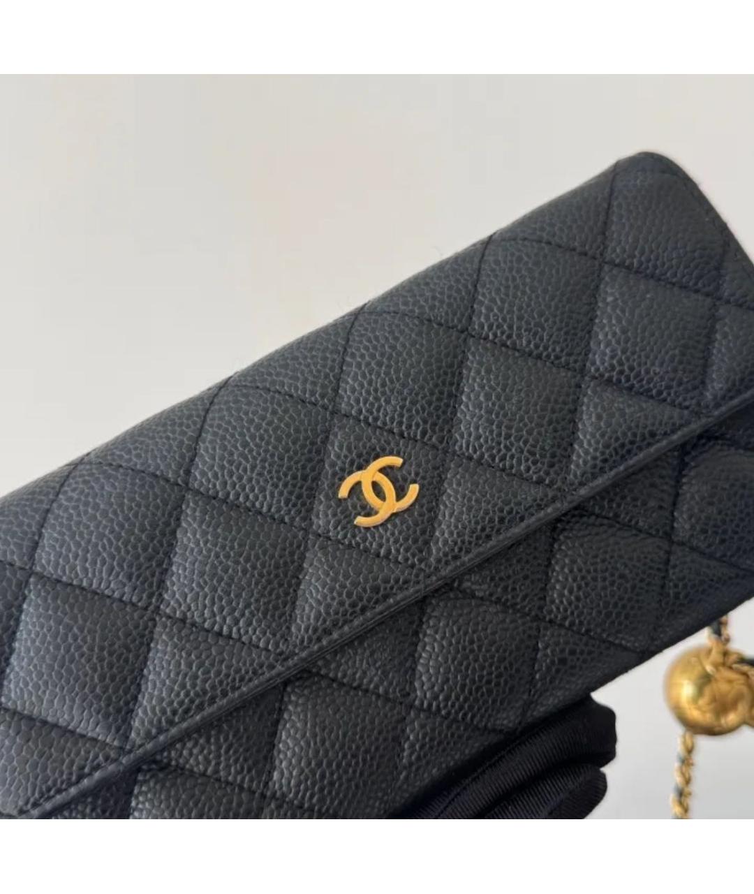 CHANEL Черная кожаная сумка через плечо, фото 4