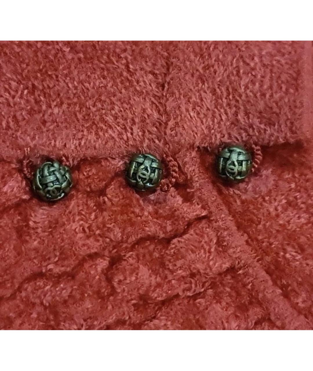 CHANEL Красное вискозное коктейльное платье, фото 5