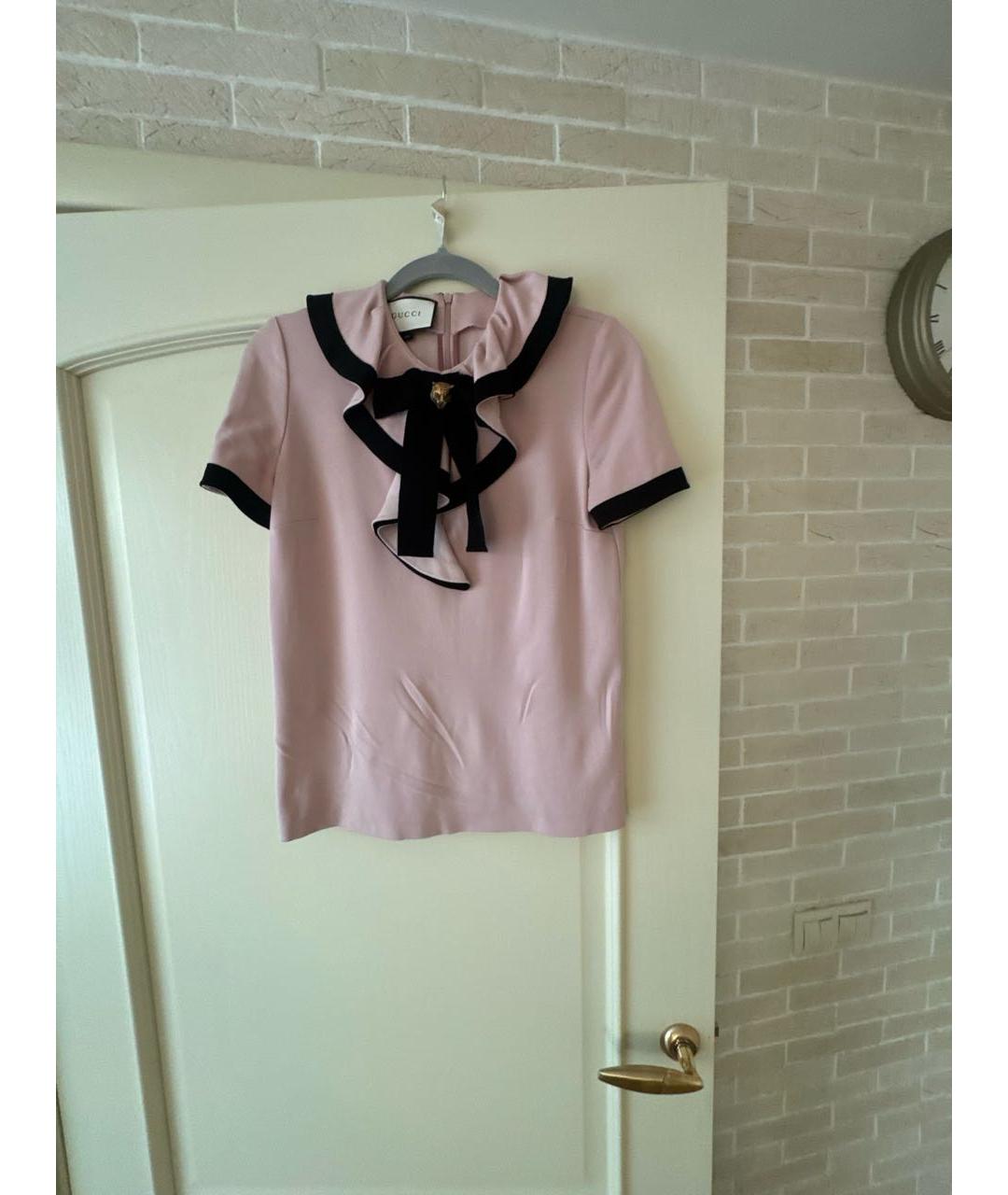 GUCCI Розовая вискозная рубашка, фото 7