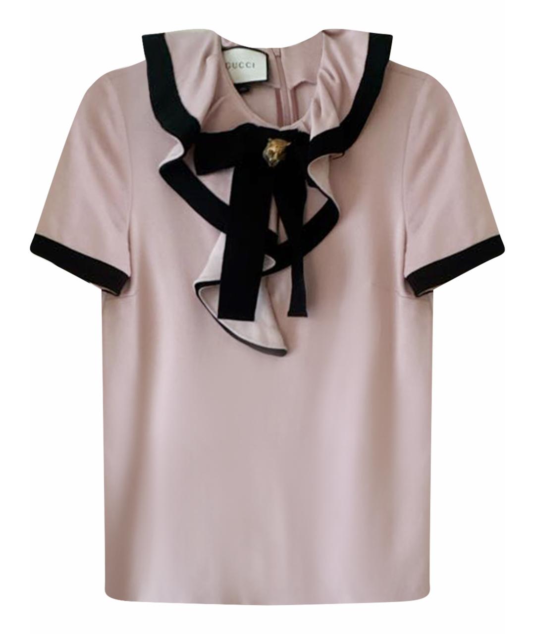 GUCCI Розовая вискозная рубашка, фото 1