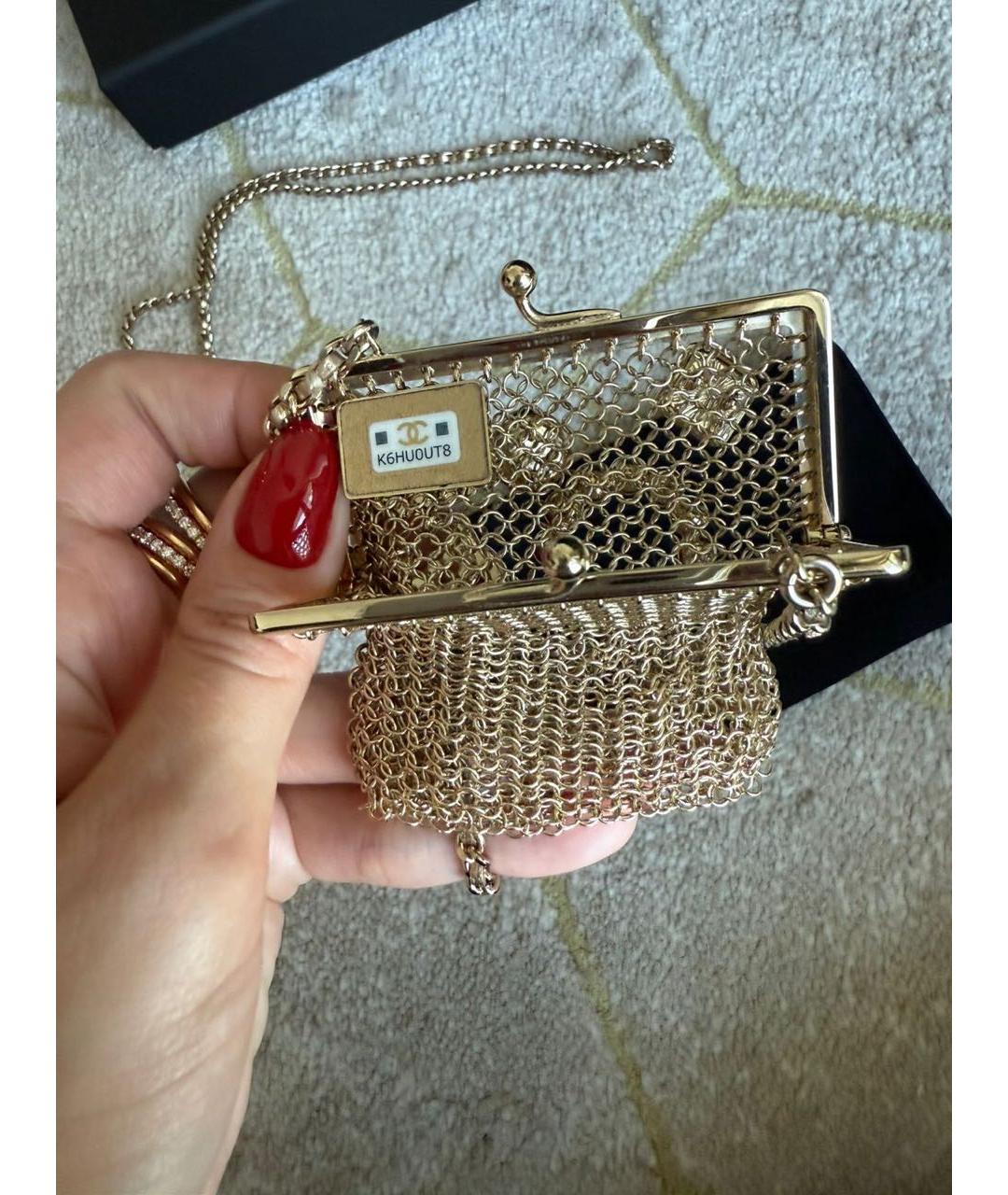 CHANEL Золотой кошелек, фото 4