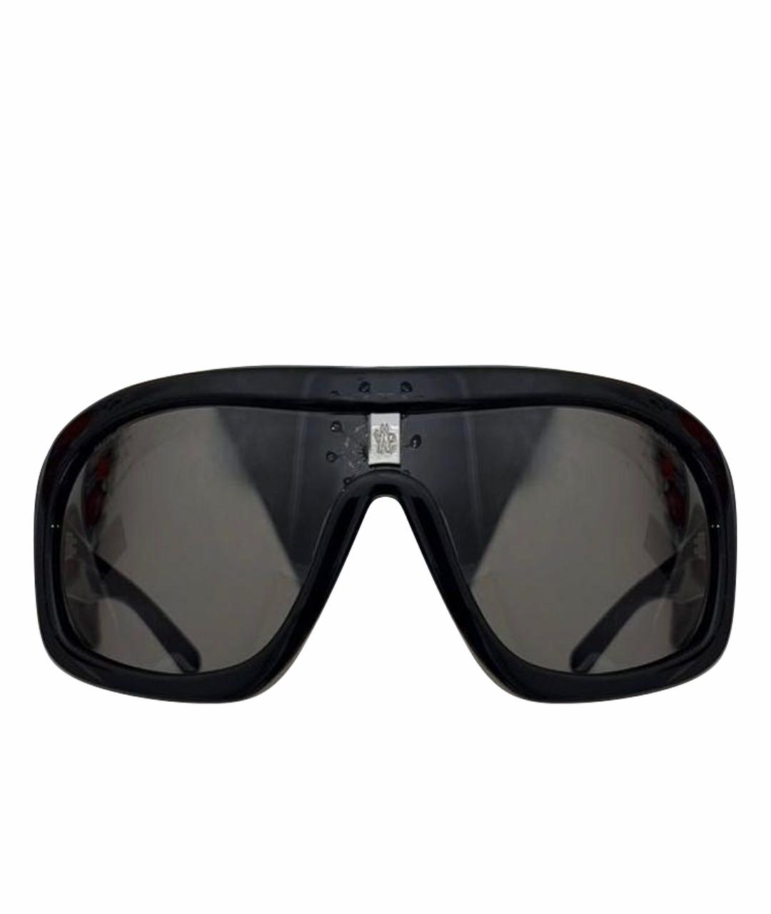 MONCLER Черные пластиковые солнцезащитные очки, фото 1