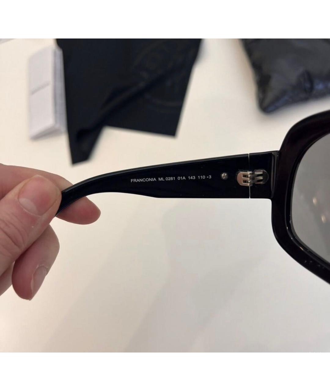 MONCLER Черные пластиковые солнцезащитные очки, фото 3