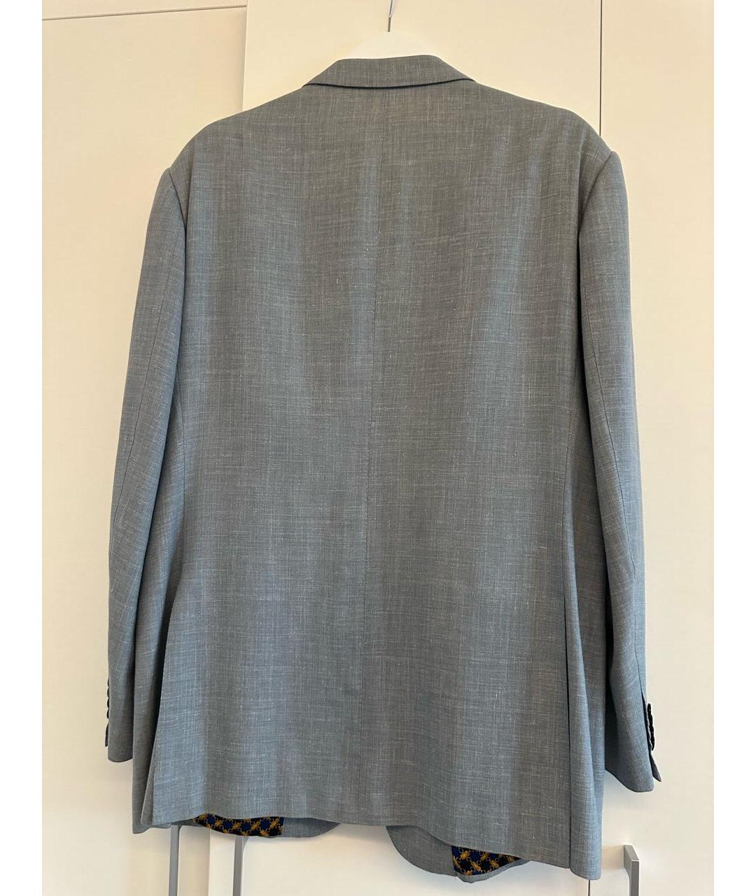 ZILLI Голубой льняной пиджак, фото 2