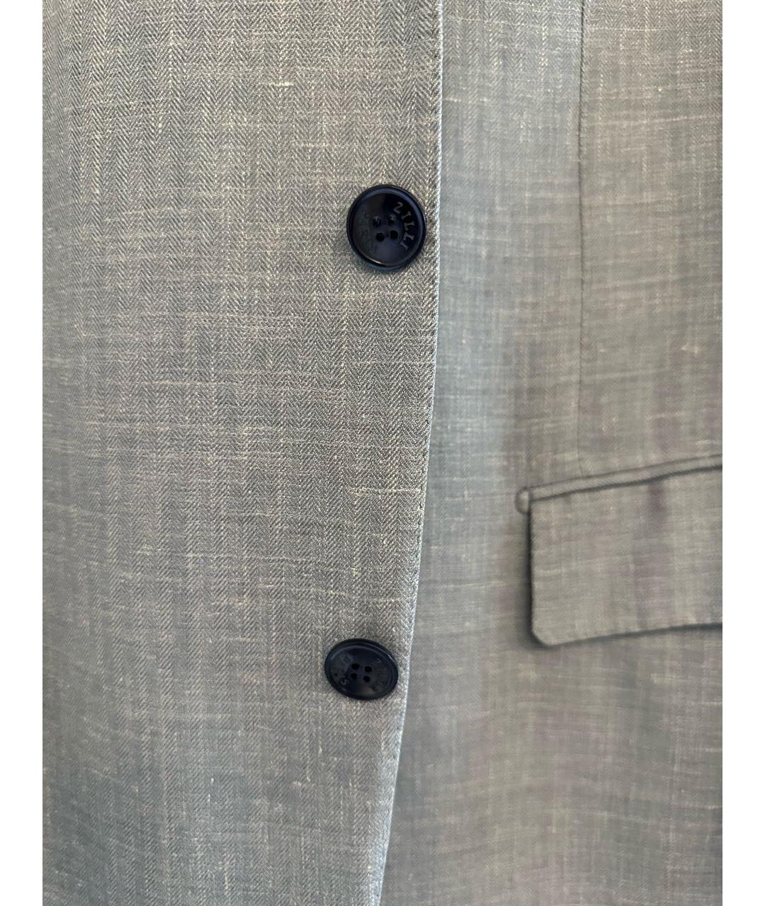 ZILLI Голубой льняной пиджак, фото 4