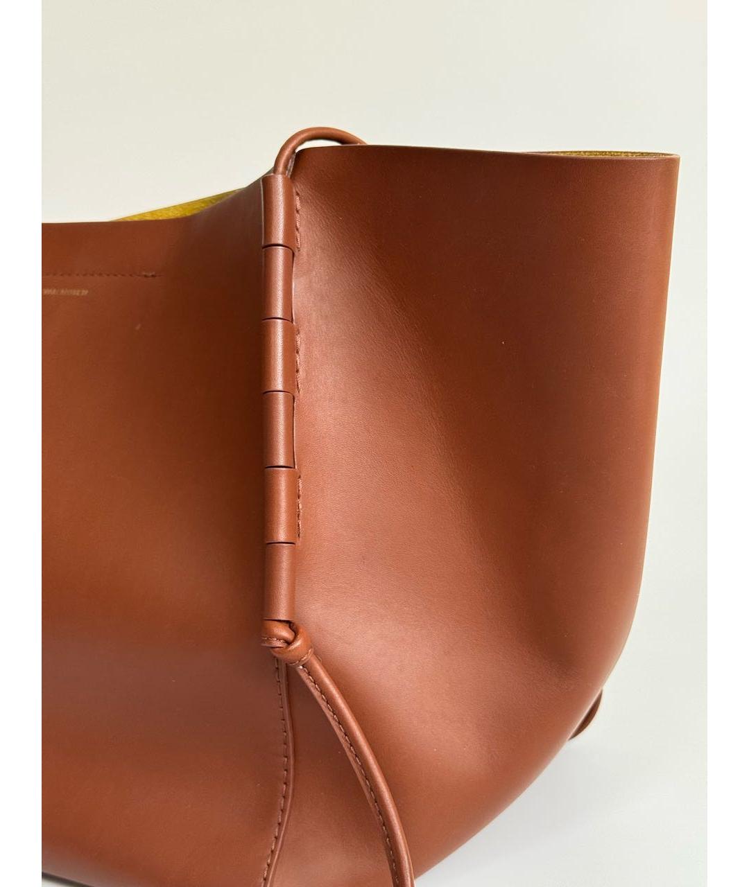 DRIES VAN NOTEN Коричневая кожаная сумка тоут, фото 8