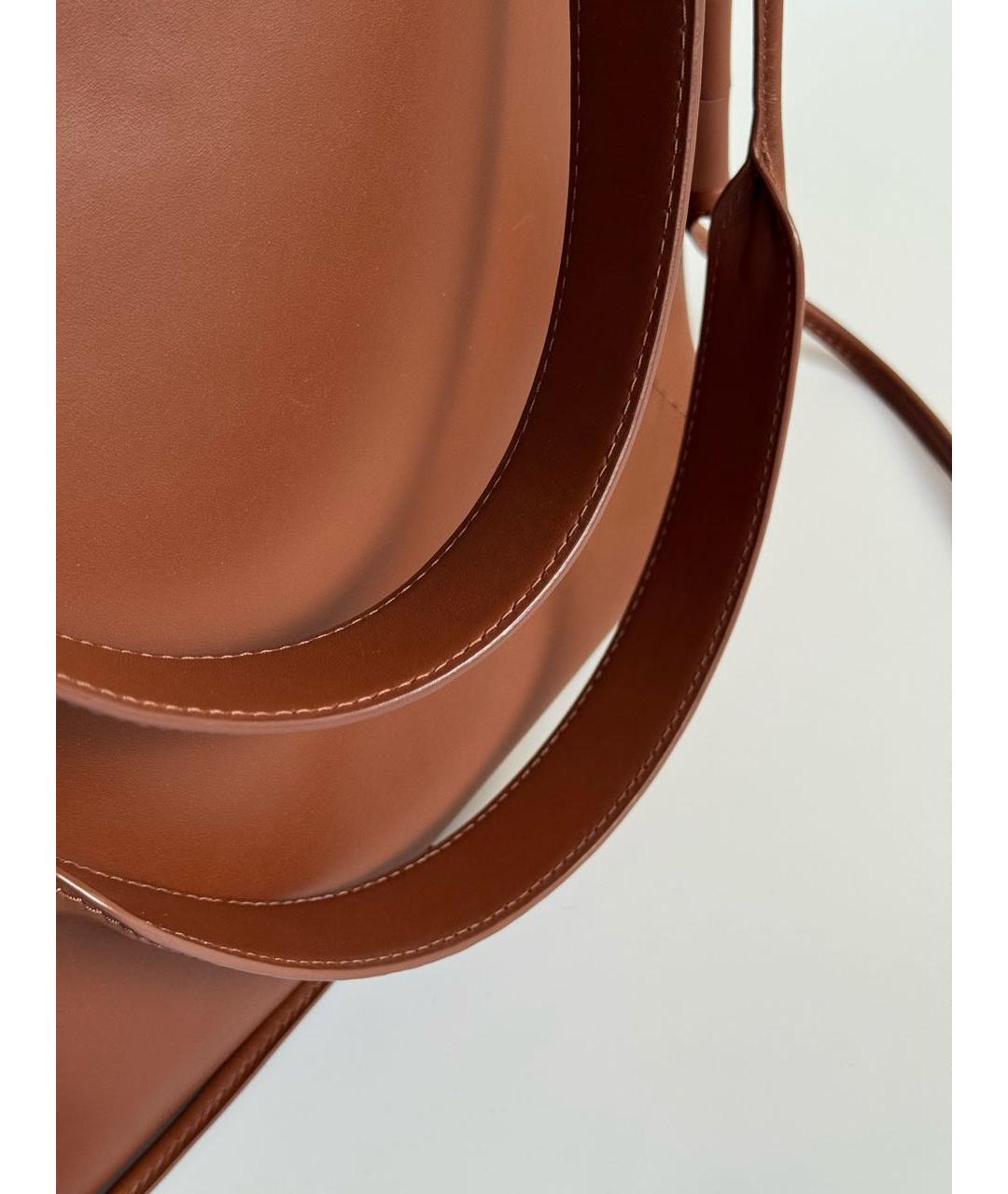 DRIES VAN NOTEN Коричневая кожаная сумка тоут, фото 5