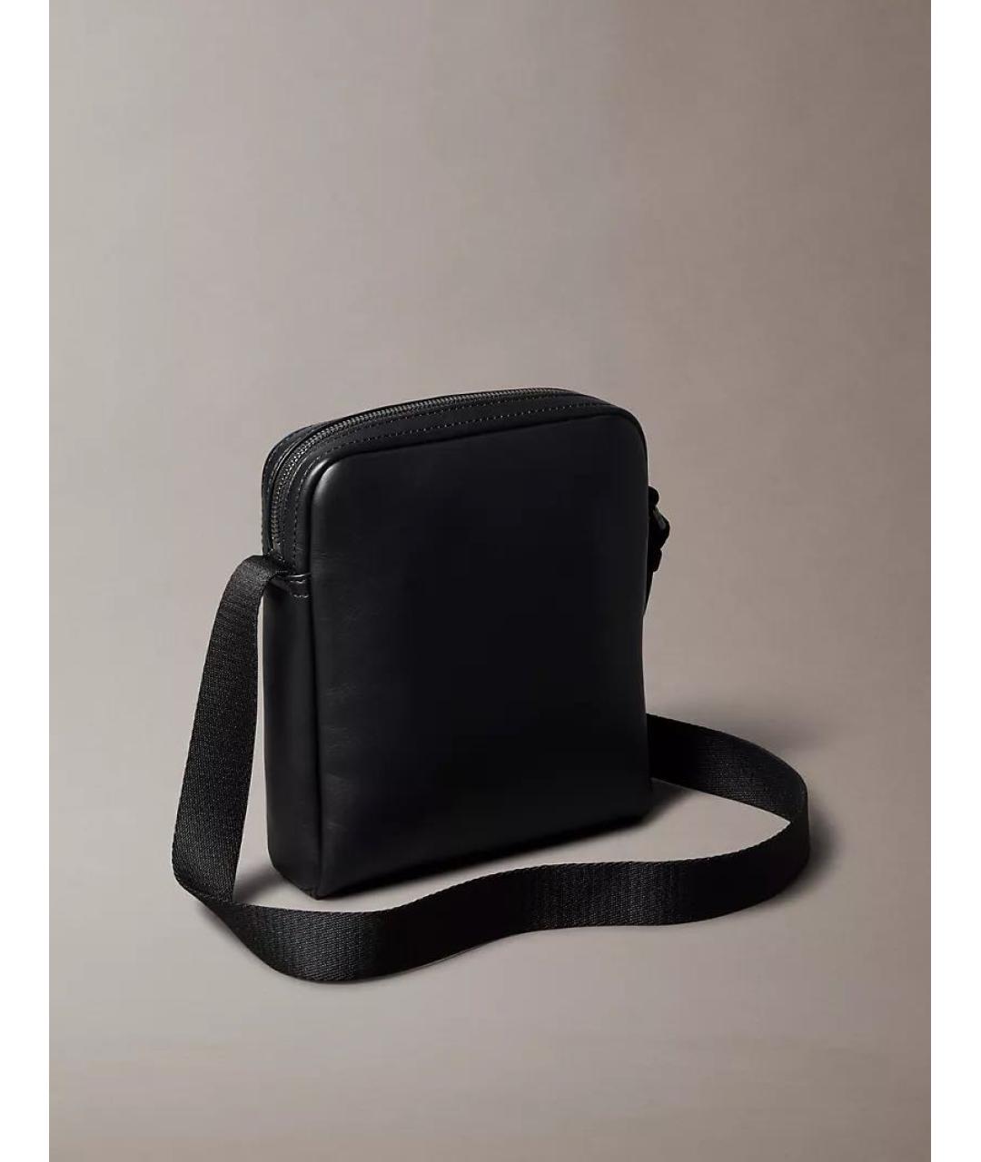 CALVIN KLEIN Черная сумка на плечо из искусственной кожи, фото 2