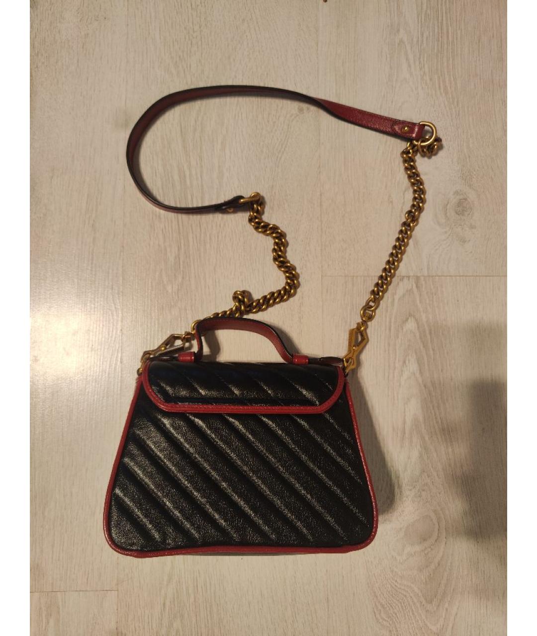 GUCCI Черная кожаная сумка через плечо, фото 3