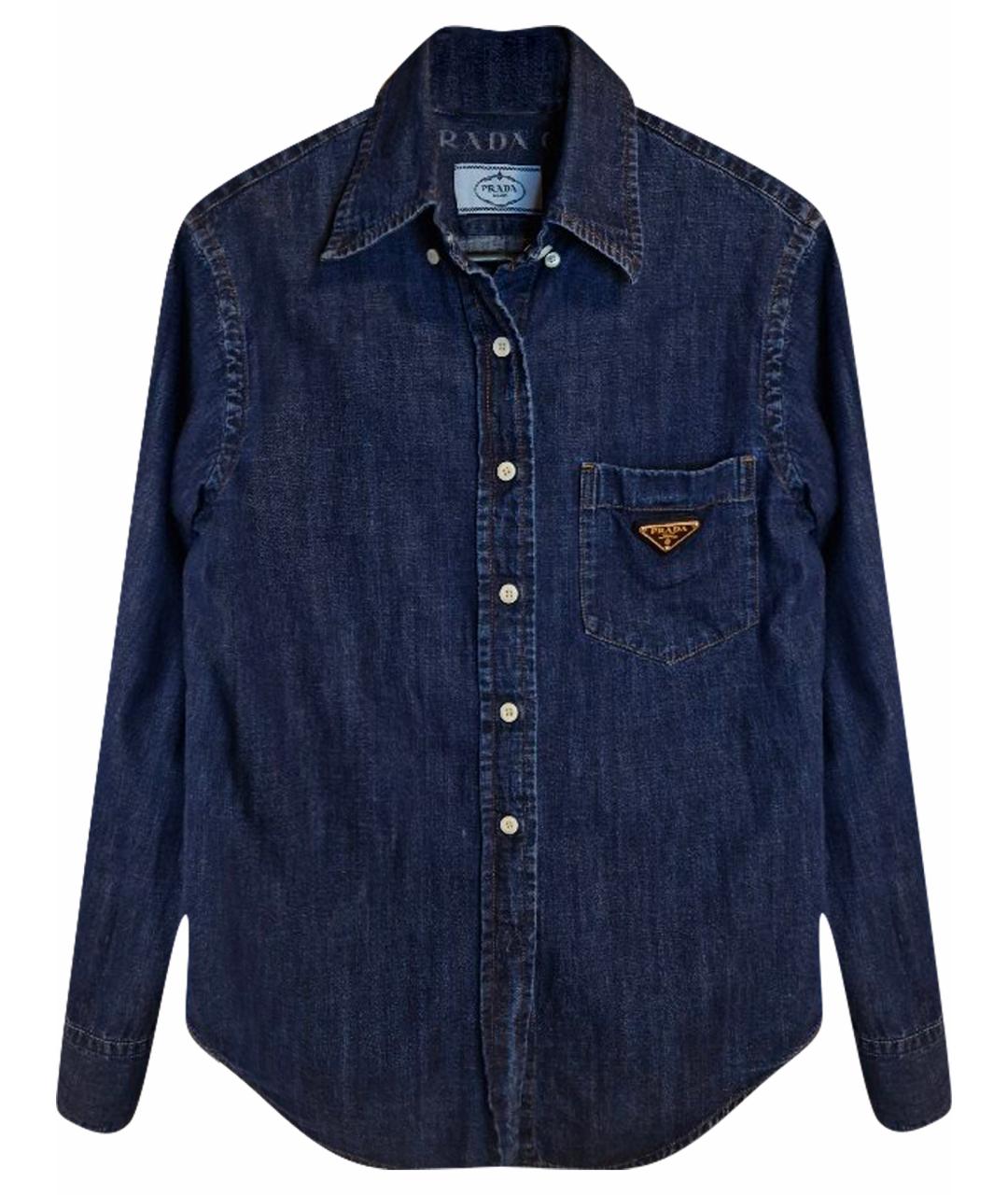 PRADA Темно-синяя деним рубашка, фото 1