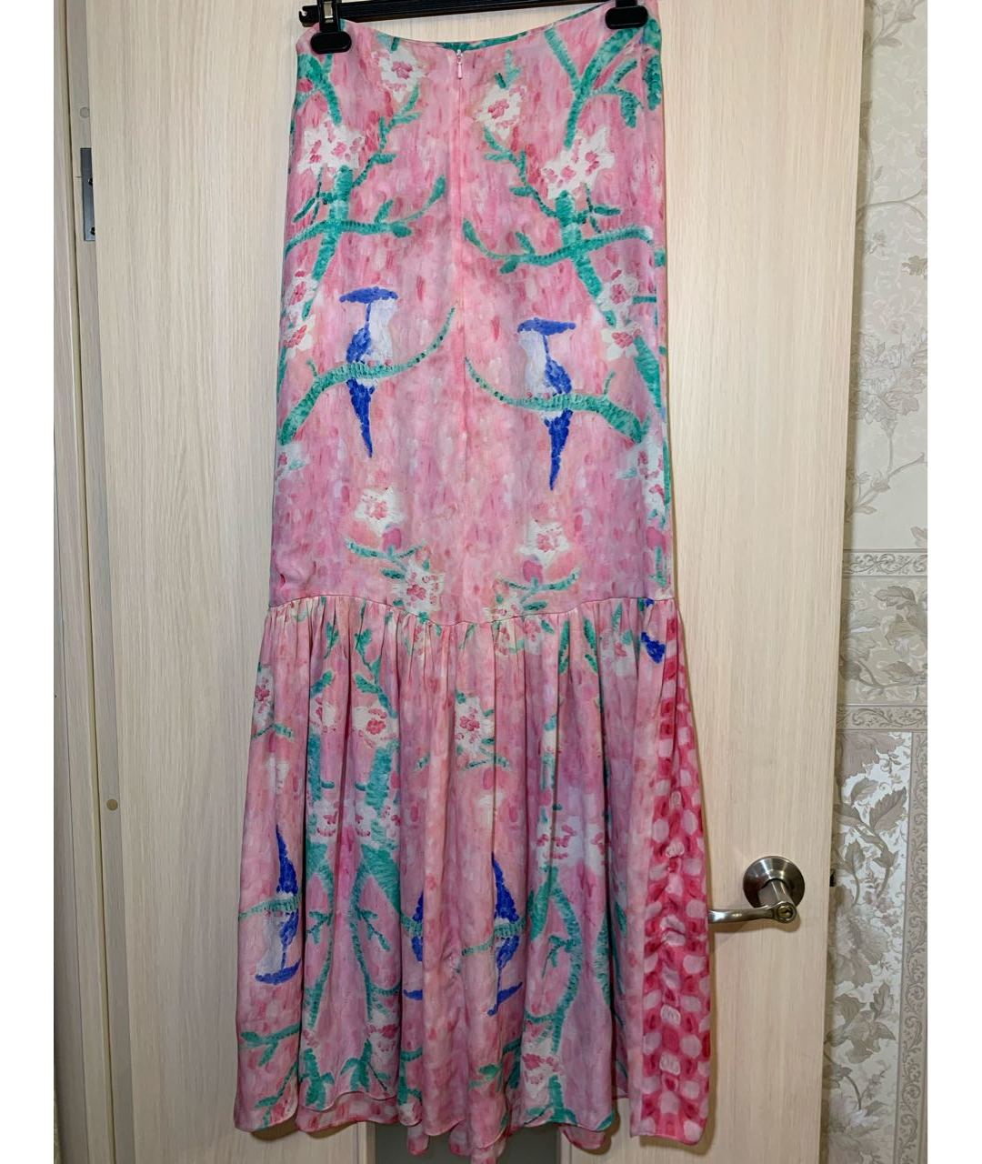 TATA NAKA Розовое шелковое повседневное платье, фото 2
