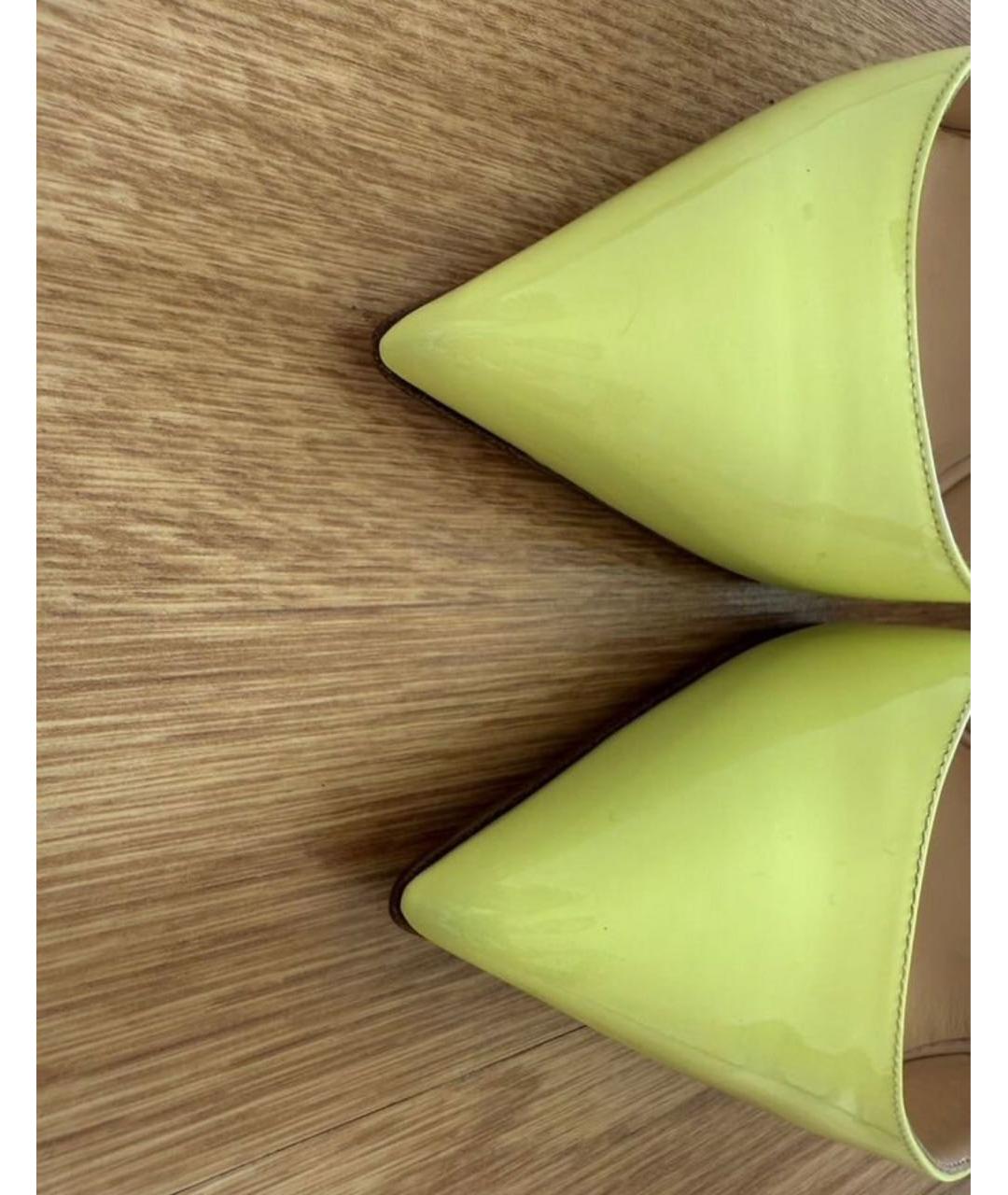 CHRISTIAN LOUBOUTIN Желтые туфли из лакированной кожи, фото 5