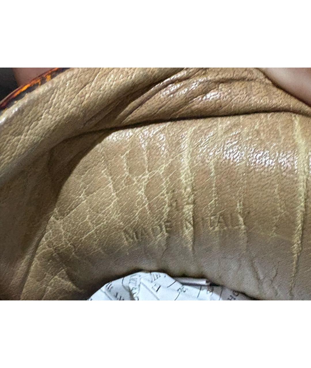 MAISON MARGIELA Желтые кожаные низкие кроссовки / кеды, фото 7